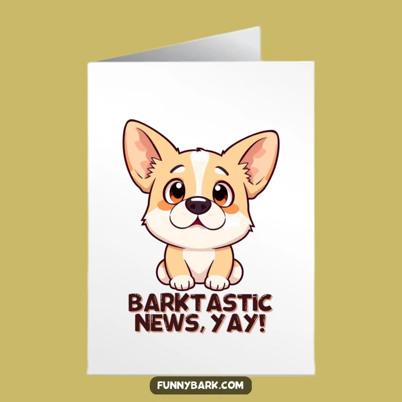 Free Printable Congrats Card: Surprised Dog Ears Perked, Funny Downloadable Gift