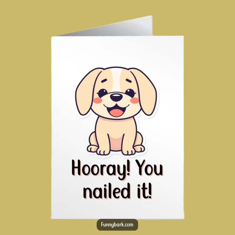 Free Printable Congrats Card: Silly Dog Silhouette, Humorous Downloadable Gift for Wins