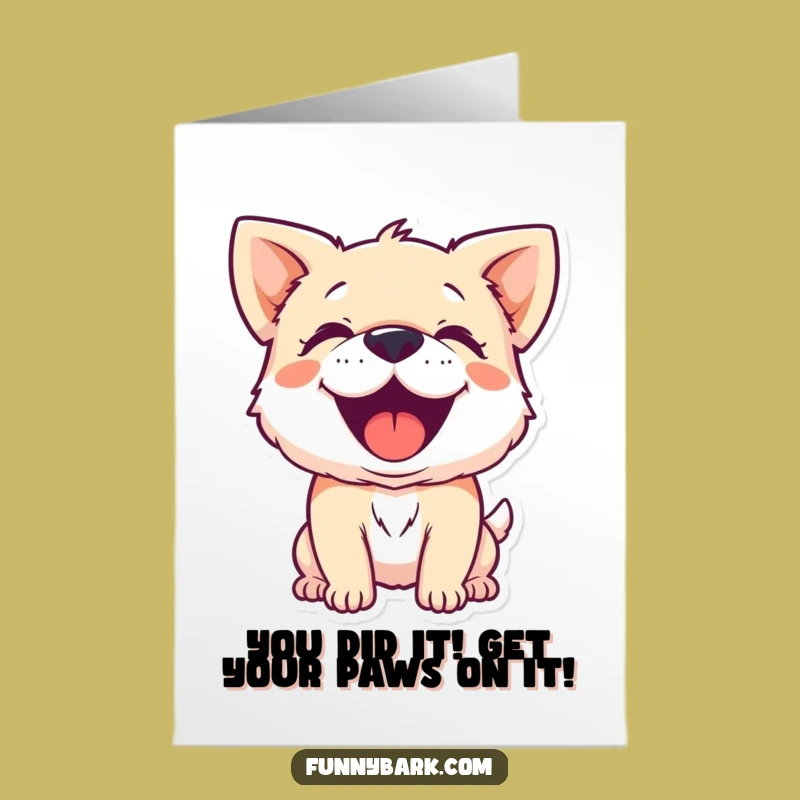 Free Printable Dog Congrats Card: Joyful Barking Exuberance Downloadable Celebration!
