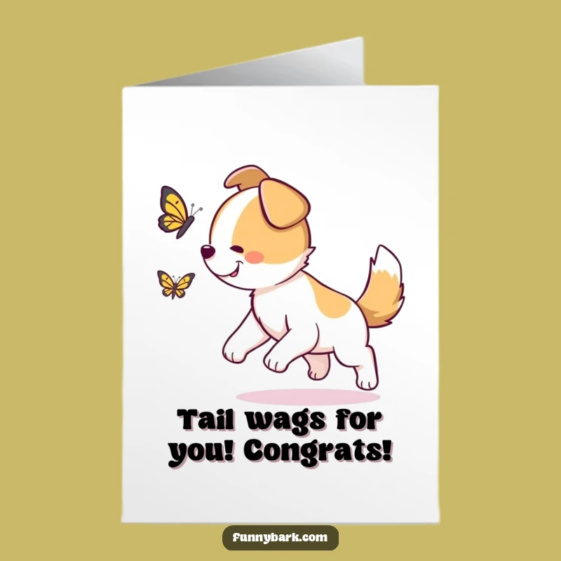 Free Printable Dog Congrats Card: Wagging Tail for Your Fluttering Success!