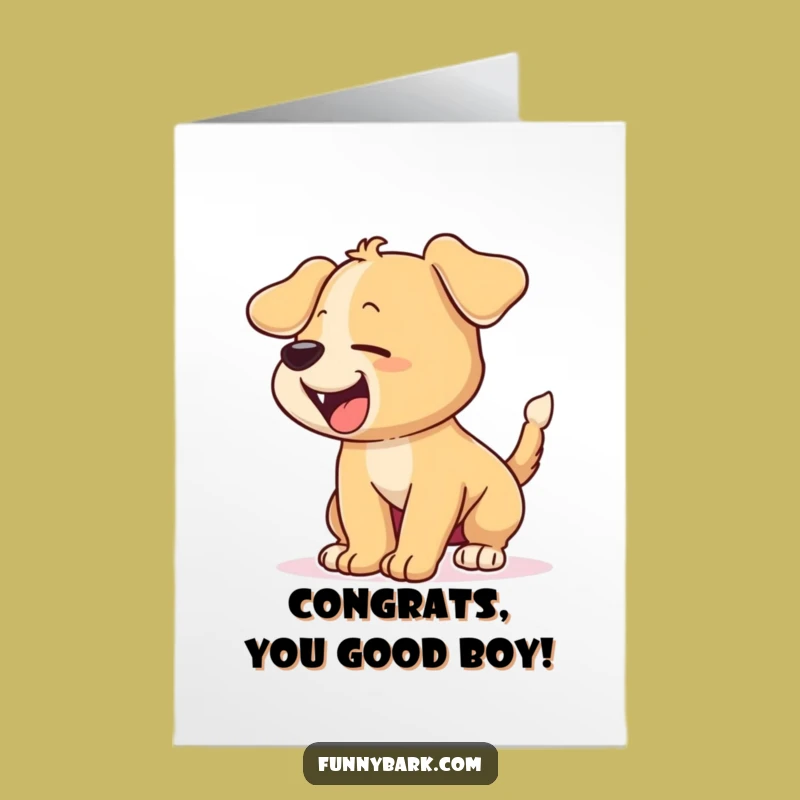 Hilarious Free Printable Puppy Congrats Card - Barking Excitement Downloadable