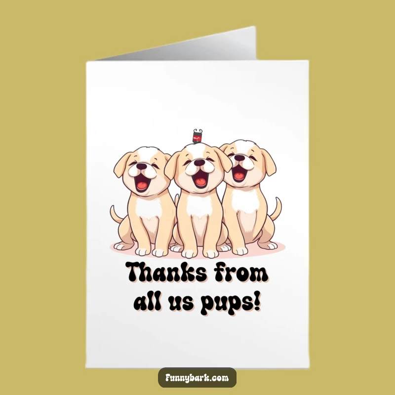Free Printable Thank You Card: Puppy Pack Says Thanks!