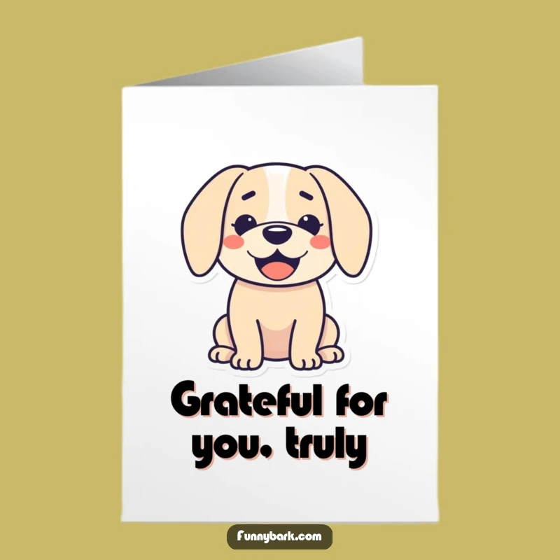 Free Printable Thank You Card: Silly Dog Silhouette, Humorous Downloadable Gift for Thanks
