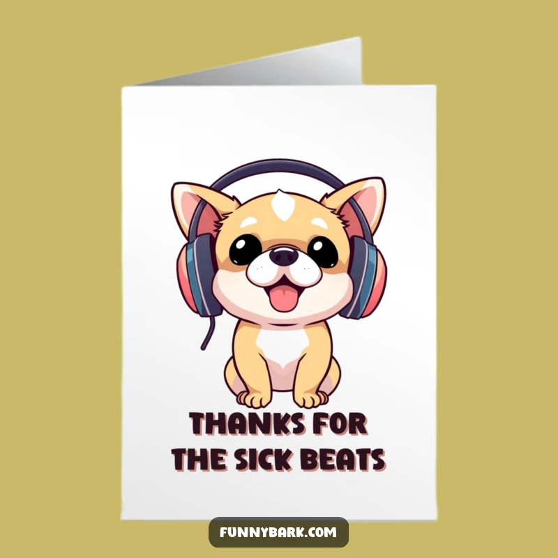 Free Printable Thank You Card: Dog DJ Expressing Gratitude - Funny Downloadable