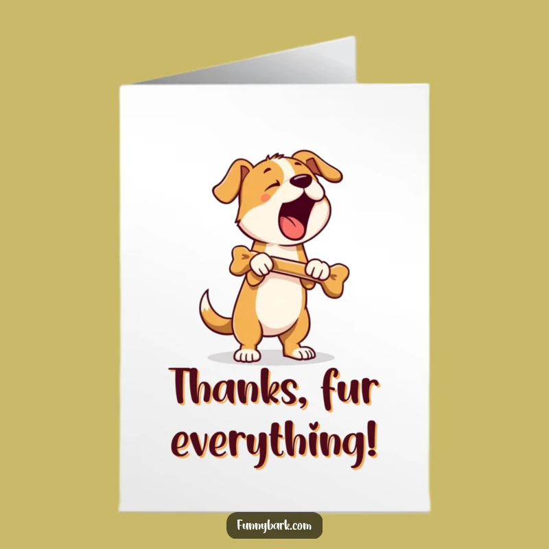 Free Printable Thank You Dog Card: A Bone-ified Appreciation Gift
