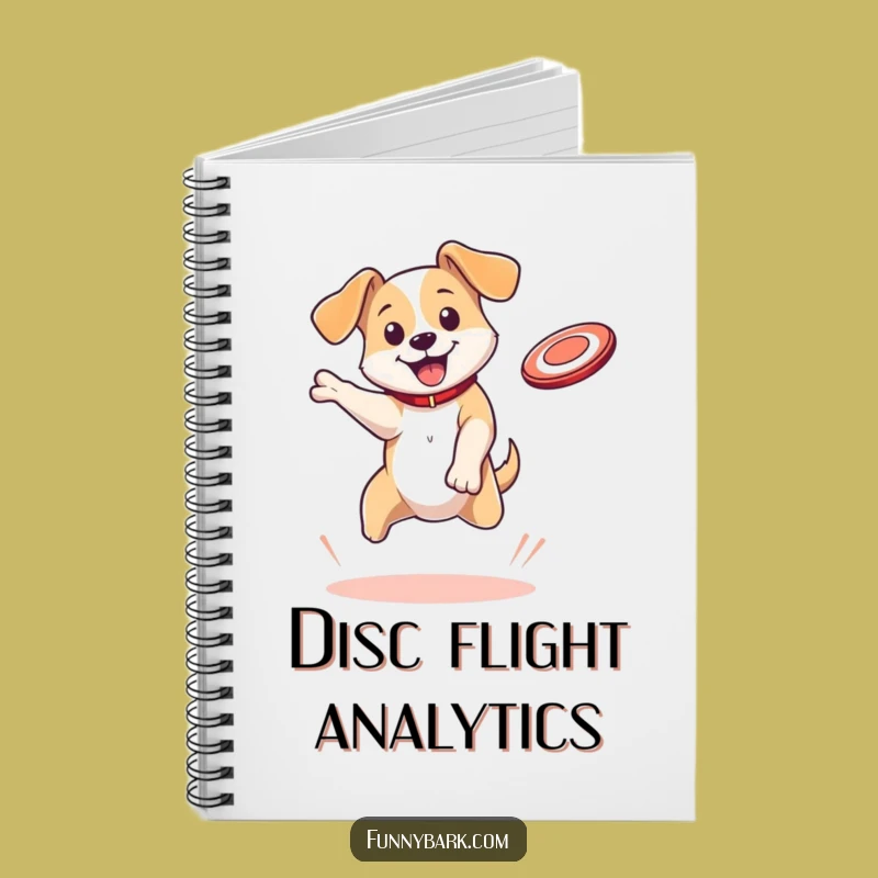 Funny Dog Notebook: Bouncing Pup Disc Catch - Perfect Gift for Active Minds
