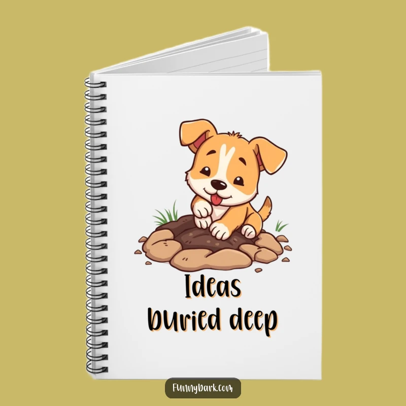 Funny Dog Digging Notebook - Enthusiastic Pup Journal Paws Gift
