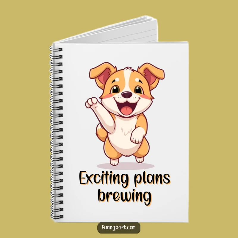 Funny Dog Jumping Notebook: Plan Your Adventures with a Happy Bark, Perfect Gift!