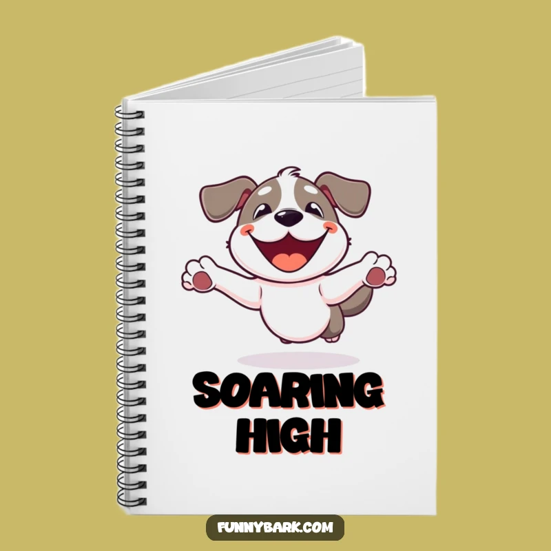Funny Dog Leaping Notebook: Jot Down Ideas, Energetic Companion, Perfect Funny Gift