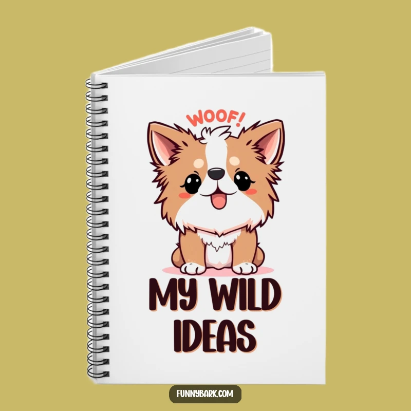 Funny Notebook - Spiky Fur WOOF!, Journal for Dog Lovers, Great Funny Gift