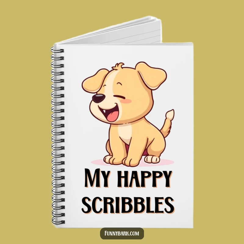 Funny Excited Puppy Notebook - Hilarious Journal for Dog Lovers