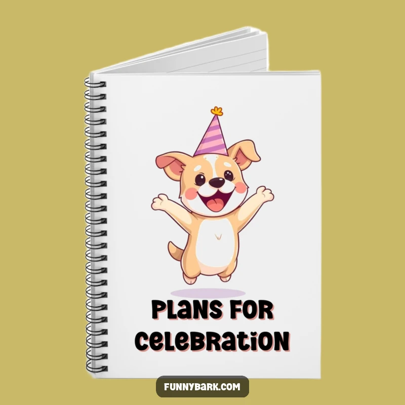 Funny Party Dog Jumping Notebook: Jot Down Fun with Hilarious Celebration Energy, Gift!
