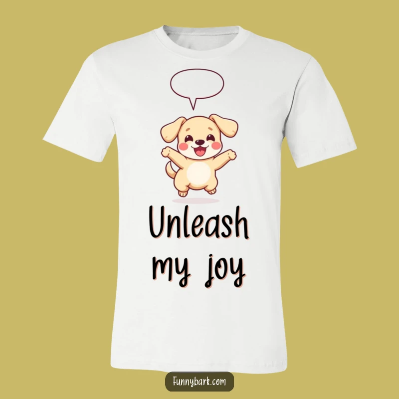 Funny Dog Leap T-Shirt: Wear Your Joy with a Leaping Pup Design