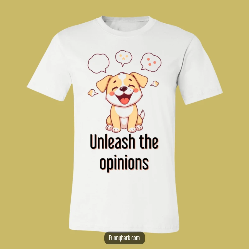 Funny Puppy Barking T-Shirt Expressive Dog Art A Hilarious Gift for Dog Lovers