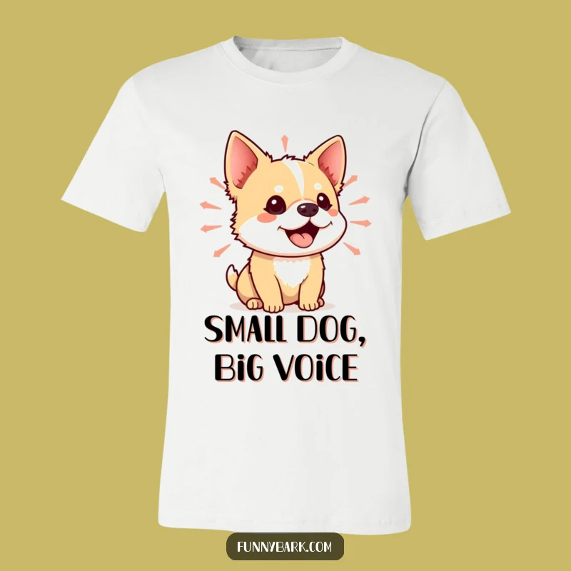 Funny Small Dog Sound Wave T-Shirt Energetic Canine Apparel Hilarious Dog Owner Gift