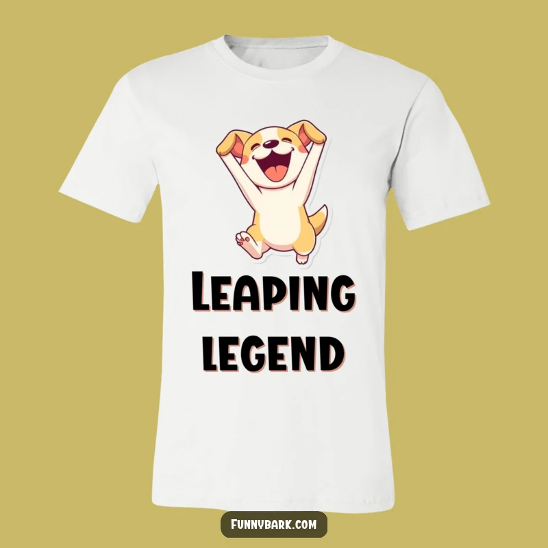 Funny Leaping Dog T-Shirt - Express Your Inner Pup With This Comedic Tee