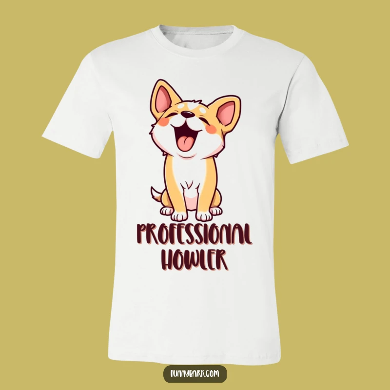 Funny Howling Dog T-Shirt - Express Your Inner Canine With This Hilarious Tee