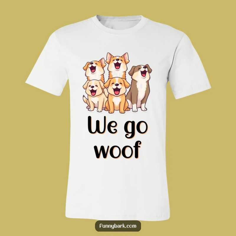 Funny Dog Pack Barking T-Shirt: Unleash Laughter with this Comical Tee