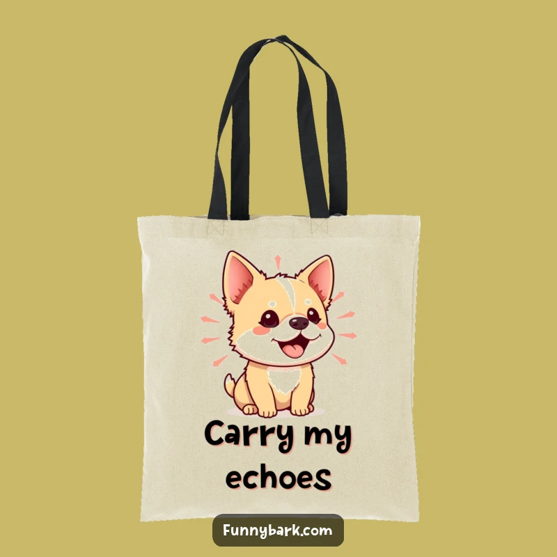 Funny Small Dog Sound Wave Tote Bag Practical Canine Accessory Hilarious Gift