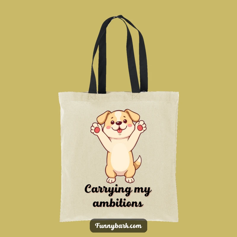 Funny Standing Dog Tote Bag - Carry Your Enthusiasm Daily