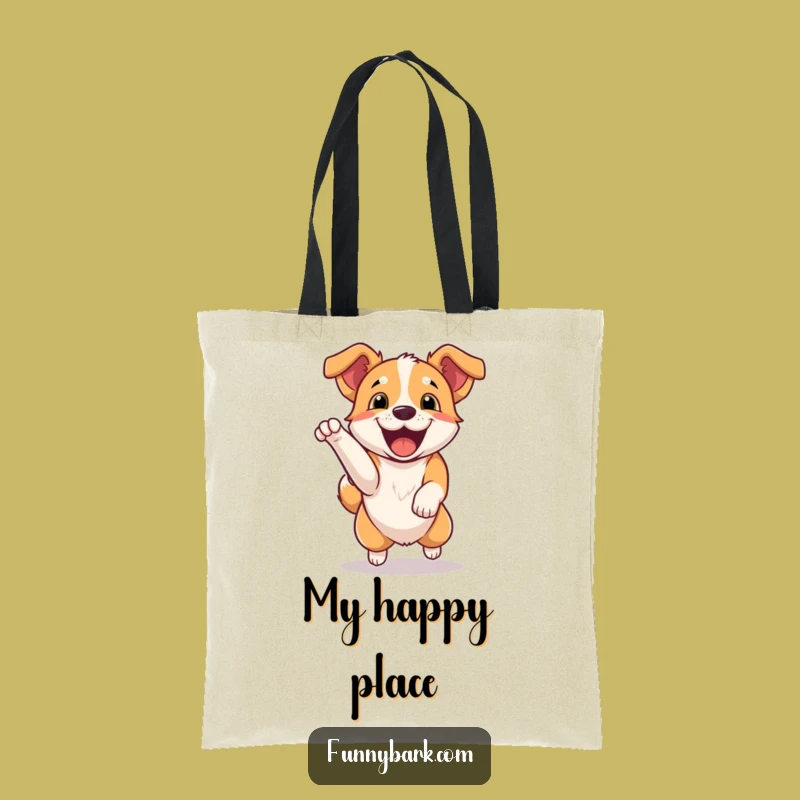 Funny Dog Jumping Tote Bag: Carry Your Fun, Happy Bark Included, Perfect Gift!