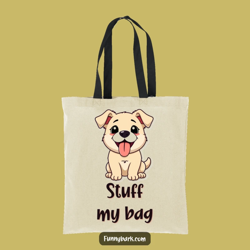 Funny Panting Dog Tote Bag - Carry Your Essentials With Happy Canine Charm